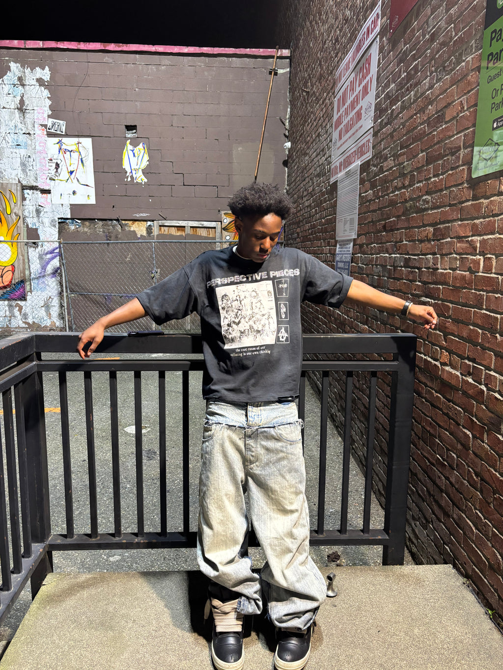 Perspective Pieces "Overthinker" Rhinestone t shirt