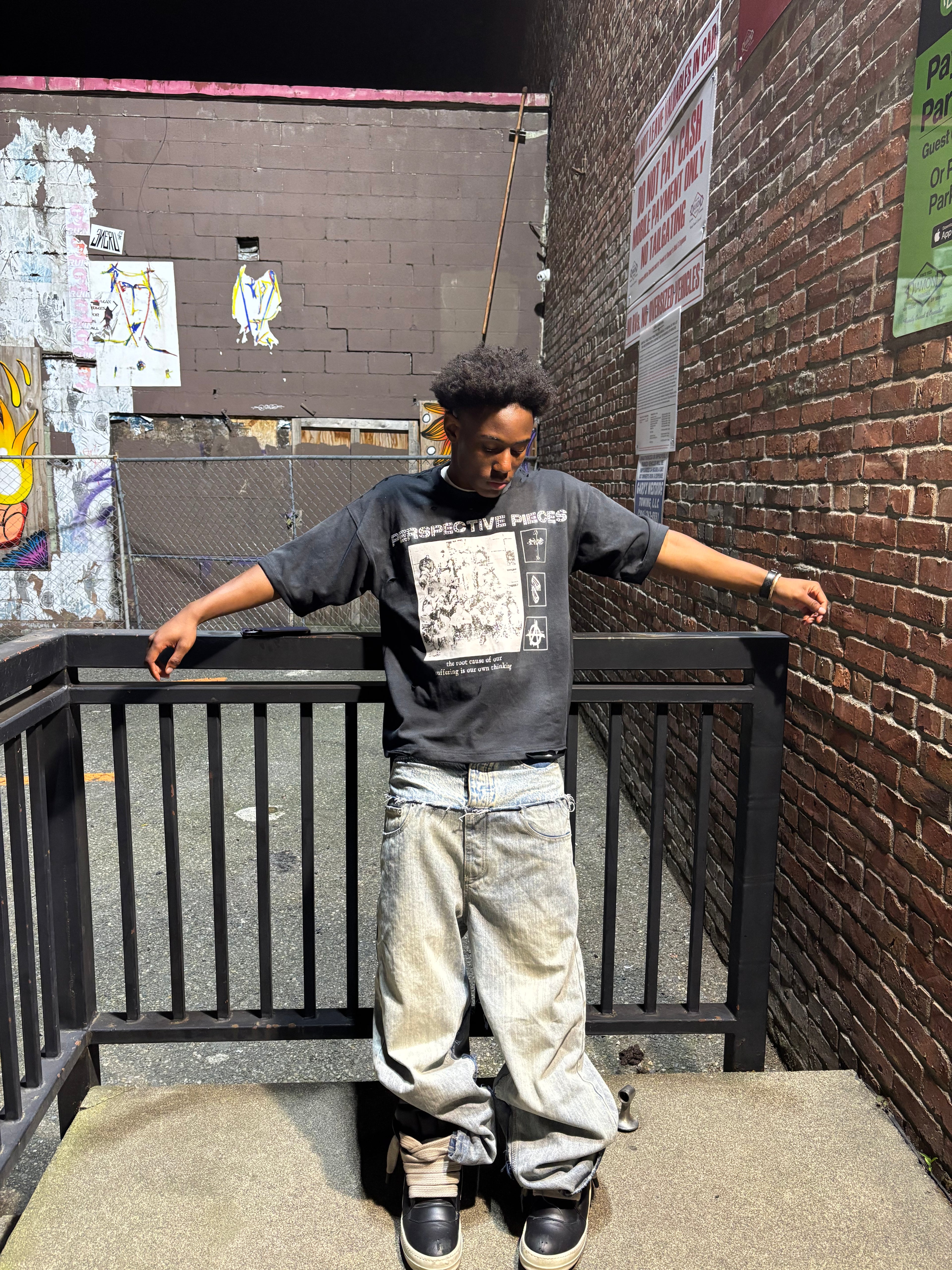 Perspective Pieces "Overthinker" Rhinestone t shirt