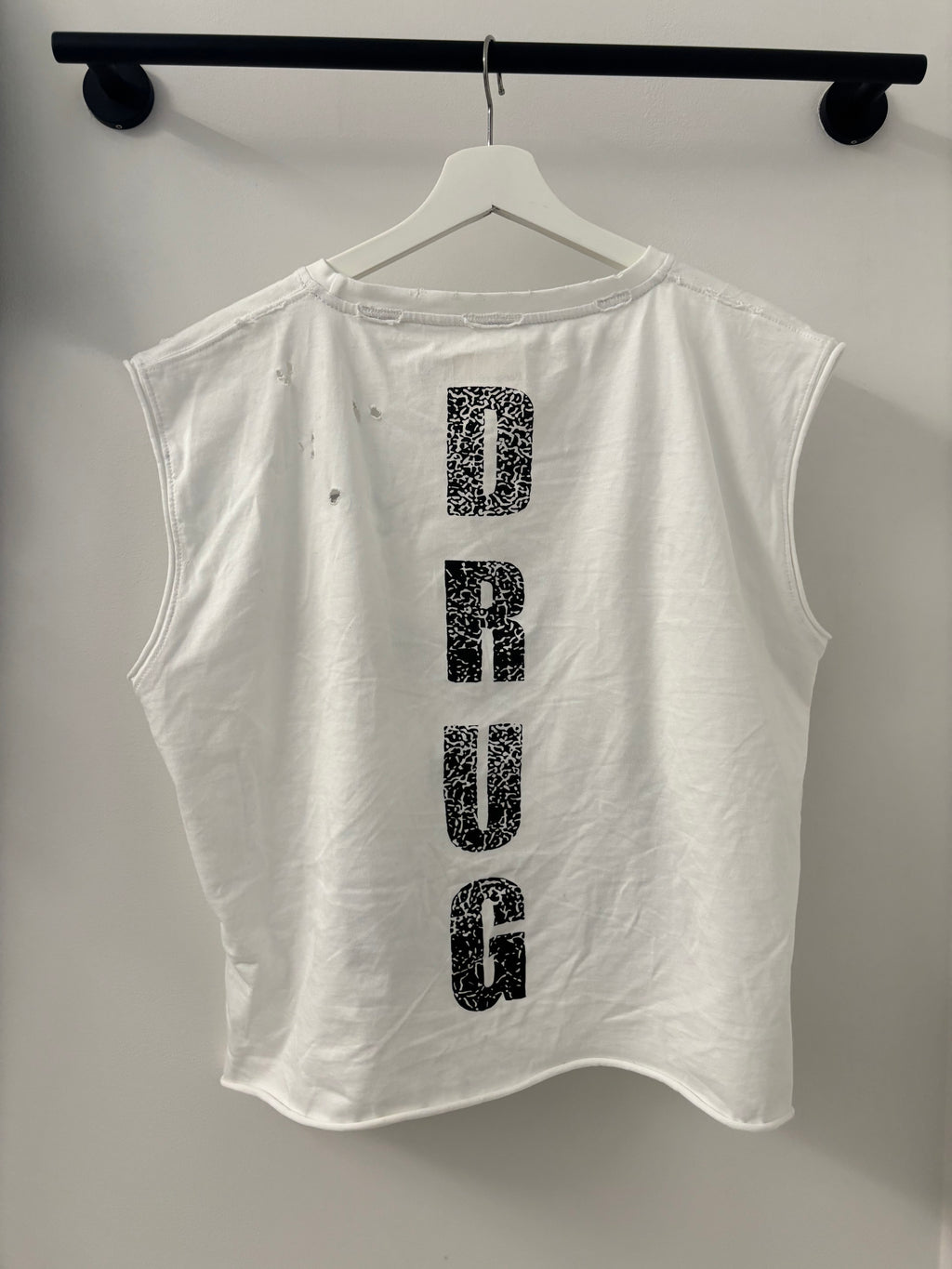 "Money is a drug" cut off shirt