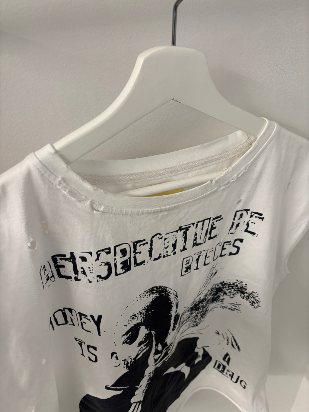 "Money is a drug" cut off shirt