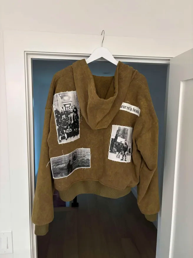 "Misfit" Green Zip up