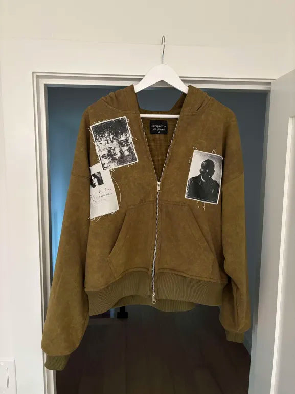 "Misfit" Green Zip up