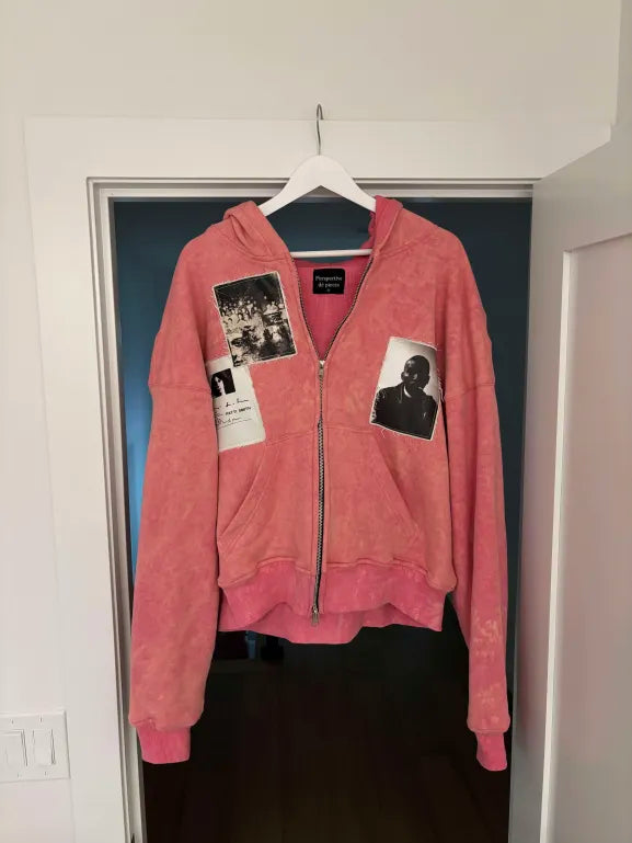 "Misfit" Pink Zip up